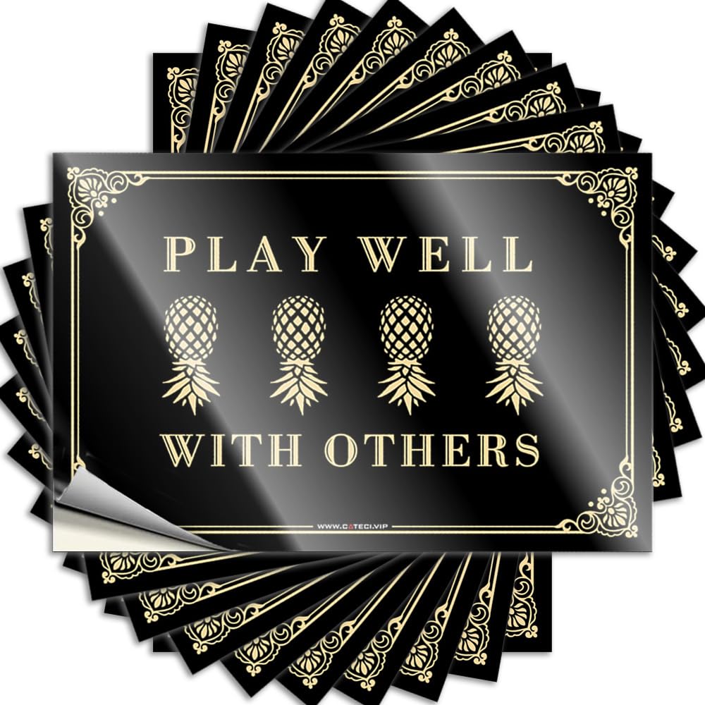 Inspirational, Funny Sticker Helmet Play Well with Others | Boys Men Bedroom Decor(8X12CM)