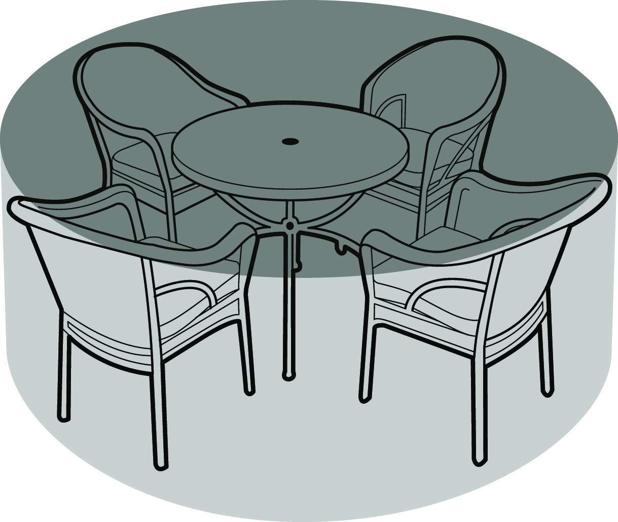 Garland 4-6 Seater Round Furniture Set Cover - Silver Grade (W1396)