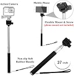 ASOCEA 20-in-1 Kit d'accessoires pour caméra d'action compatible avec Akaso Ek7000,Brave4, Brave 7,Akaso v50 Pro, Gopro Hero 13 12 11, DJI Osmo 4 3 2, Insta360 X4 X3, Apéman SJCAM ODDV et autre caméra d'action