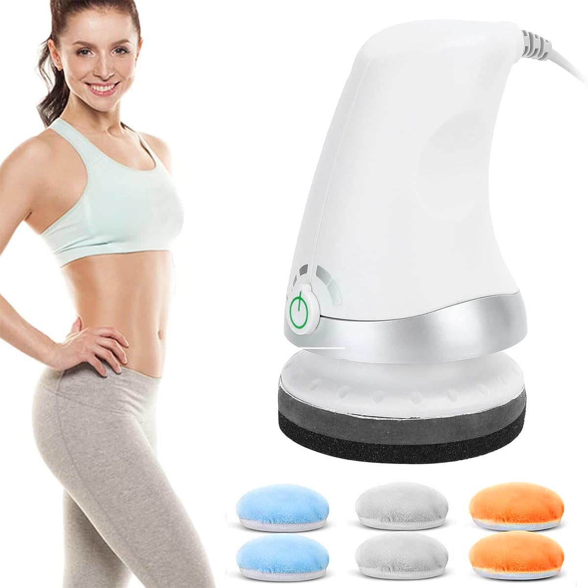 Electric Body Massager Shoulder Back Massager Full Body Massager for Neck, Back, Arm, Lumbar, Leg Viberation Muscle Massager with Stepless Body Sculpt Massager with 6 Soft Cloth Cover-image-30