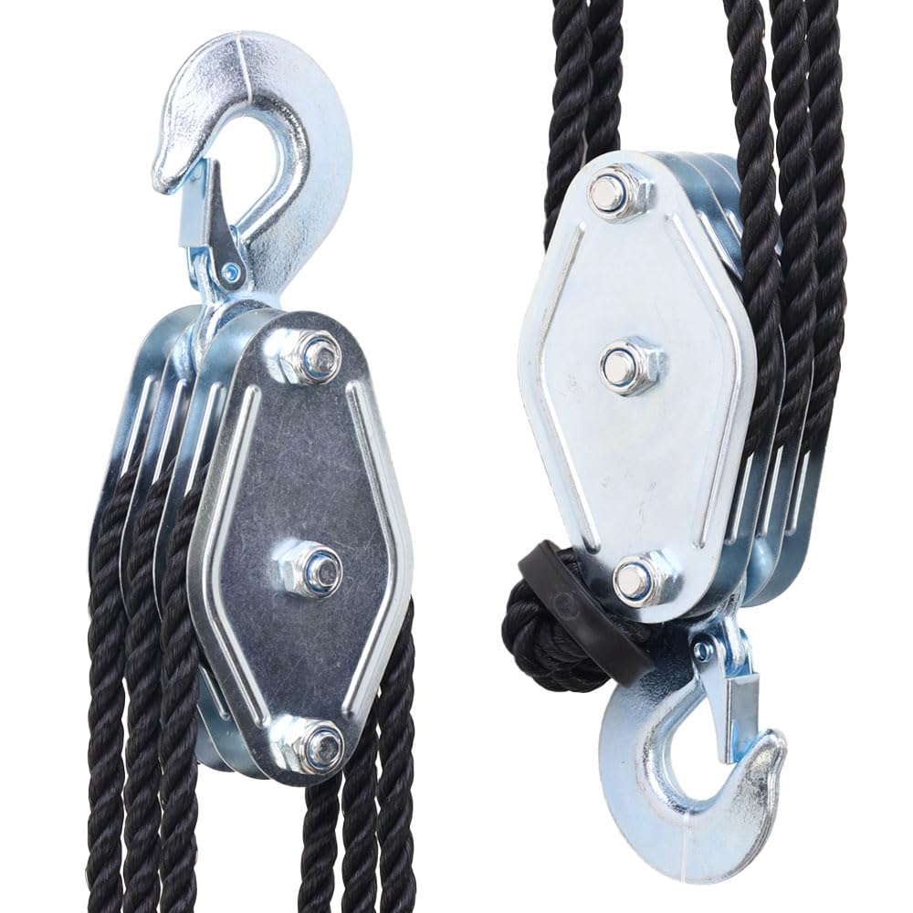 Amazon.co.jp: seathestars ロープホイスト 荷重450kg 20m 荷揚げ
