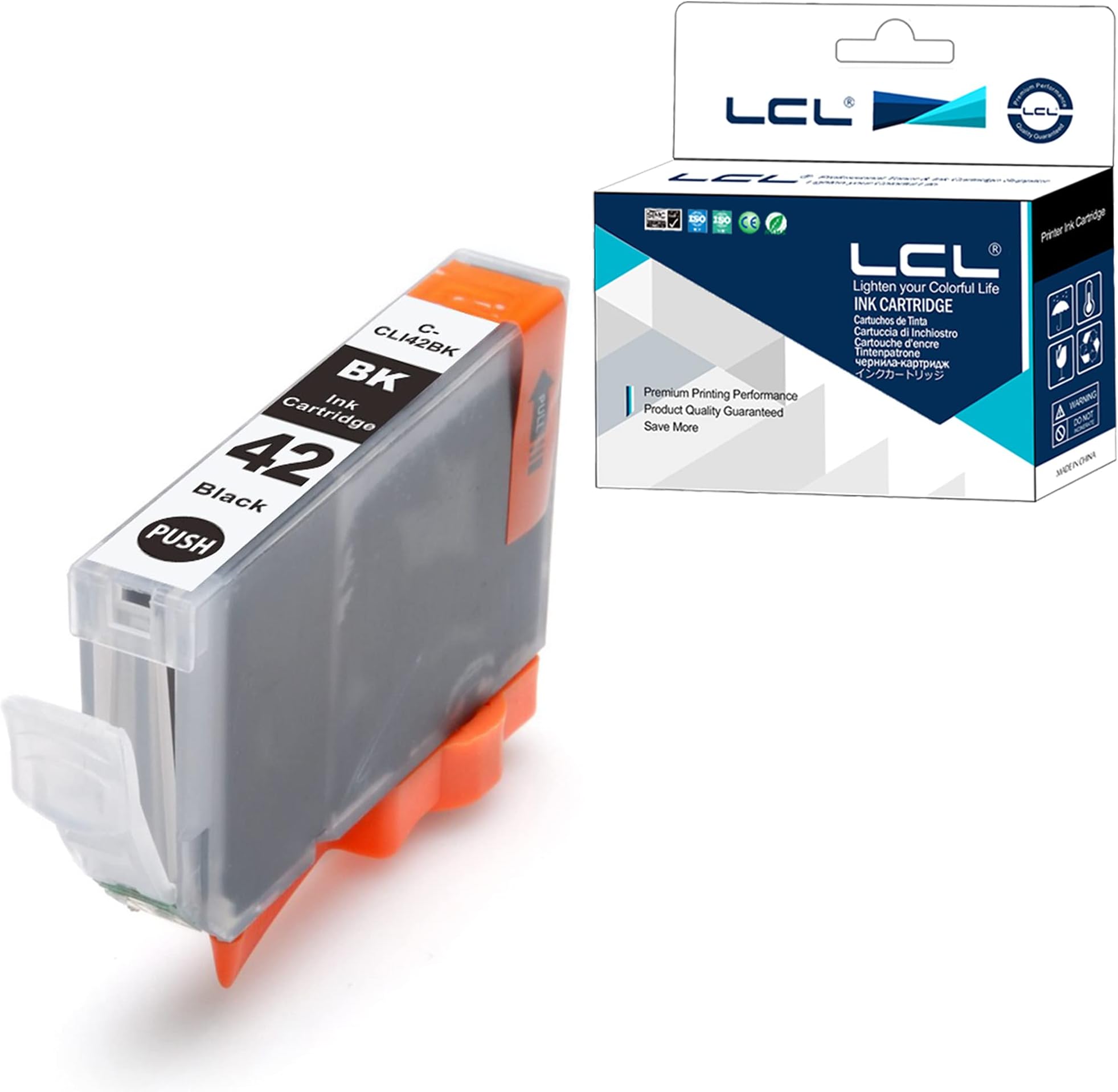 LCL Compatible Ink Cartridge Replacement for Canon CLI42 CLI-42 CLI-42BK Pro-100 Pro-100S (1-Pack Black)