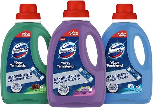 Domestos Y zey Temizleyici Bahar  i ekleri 1500ml x1  am Y zey Temizleyici Okyanus Y zey Temizleyici
