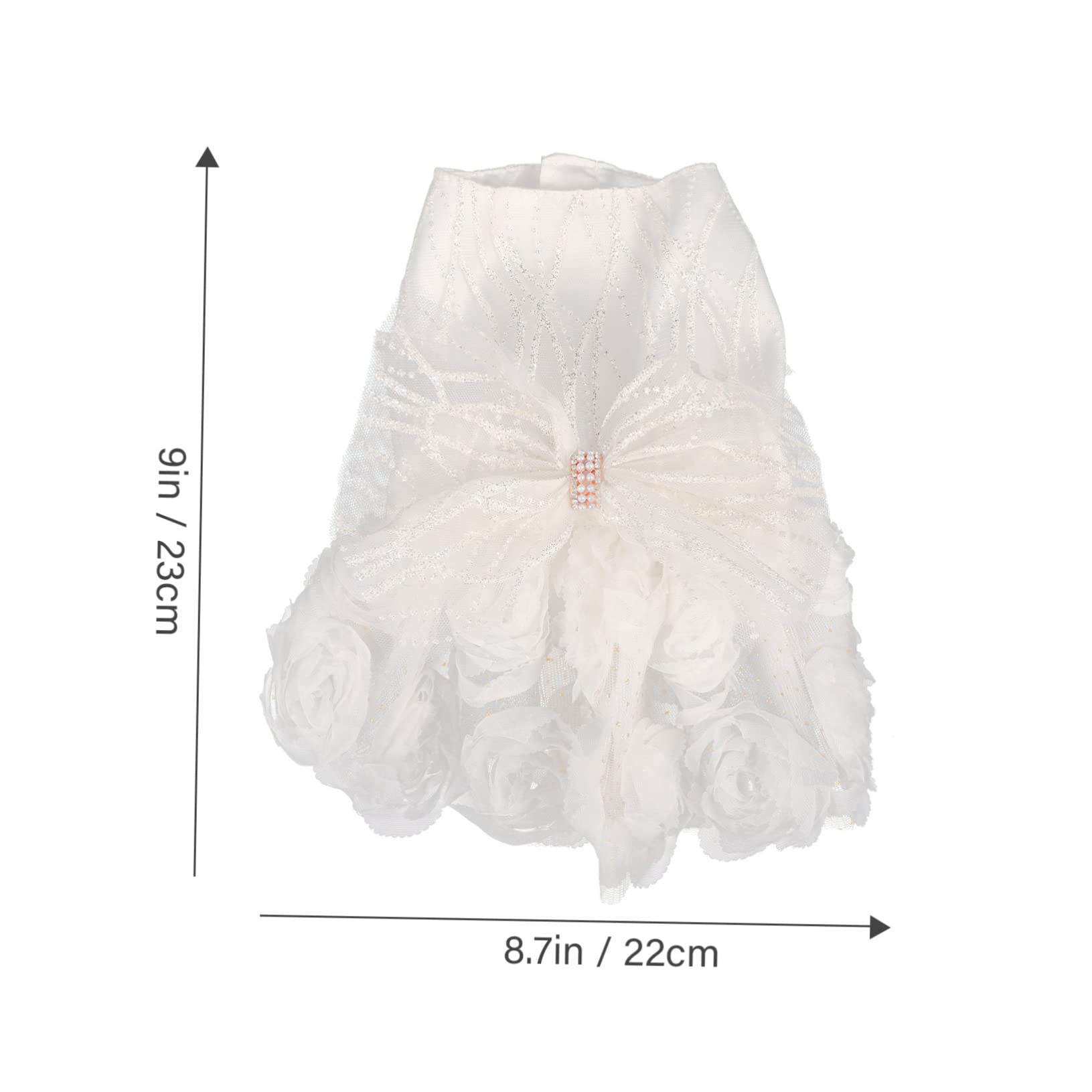 BESPORTBLE 3pezzi Abito Da Sposa Per Cani Con Gonna Tutù Elegante e Romantico Costume Da Matrimonio Per Cuccioli Abbigliamento Per Animali Domestici Stile Classico e Confortevole Per
