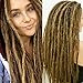 Dsoar Double Ended Dreadlock Extensions 10 Strands Brown Synthetic Dreads 20 Inch Handmade Dread Extensions Crochet Hippie Locs(40 inch,Light Brown Color)