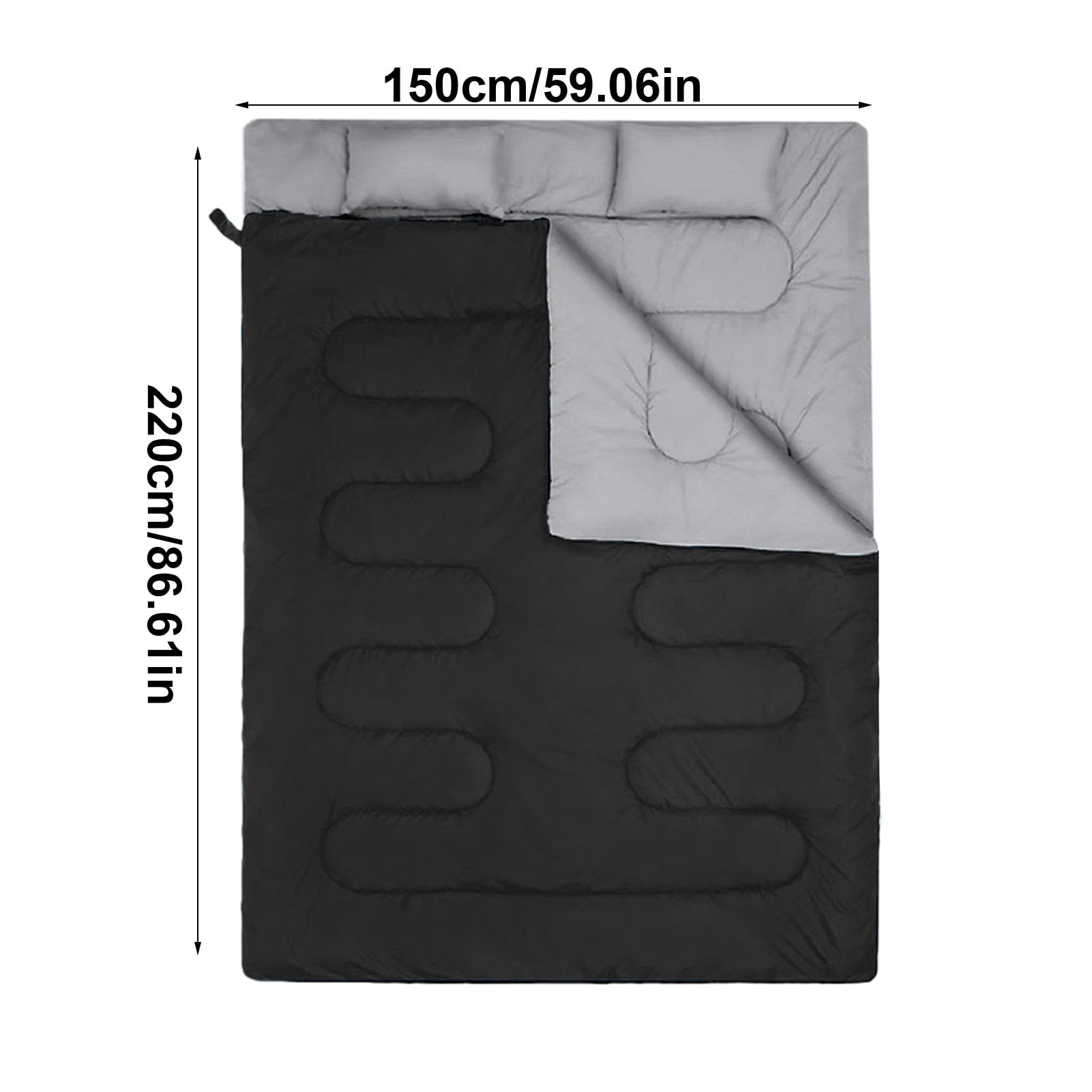 Saco de dormir para 2 personas, para 2 personas | Manta saco equipo caliente frío invierno viaje senderismo al aire libre hombre mujer