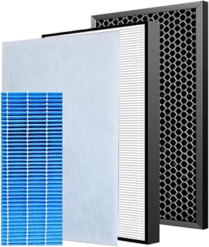 Hepa 13 Filter ,Compatible for Sharp,HEPA and Deodorizing Carbon Filter Humidifier Filter Replacement Air Purifier for KC-F30SA KC-F30SA-W1 Set and Humidifier