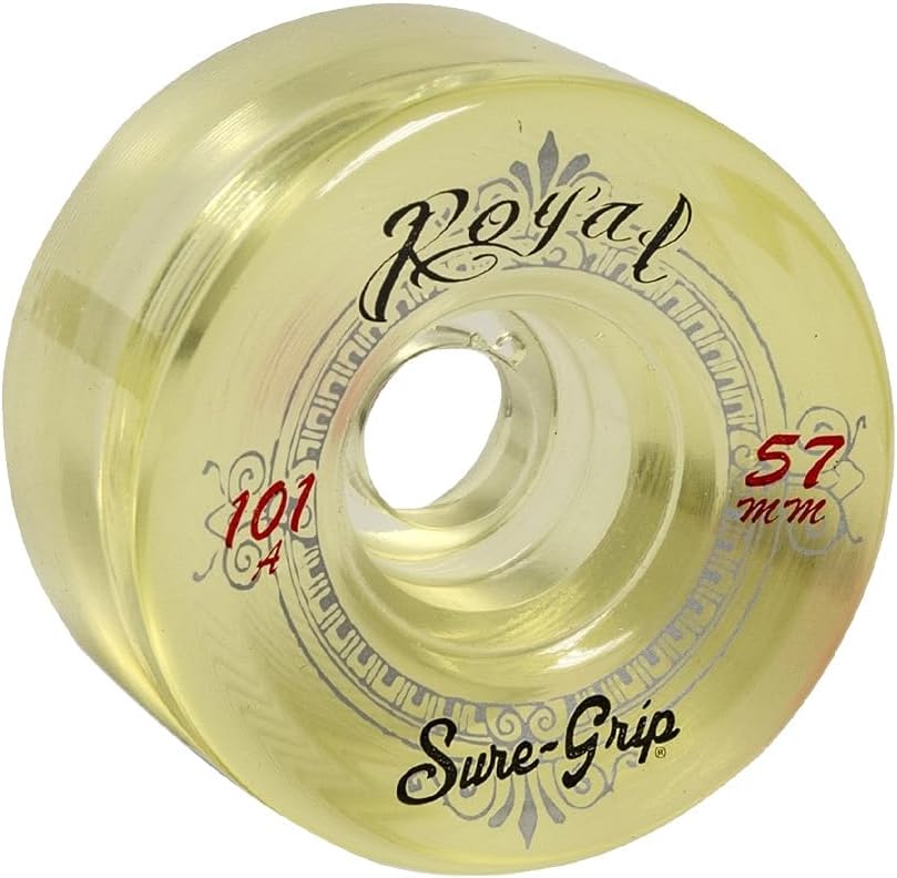 Sure-Grip Royal Indoor Wheels | 101A Hardness with 57mm Diameter & 31mm Width for Instant Response and Roll - Constructed with Urethane Material - Made in The USA (Set of 8 Wheels)