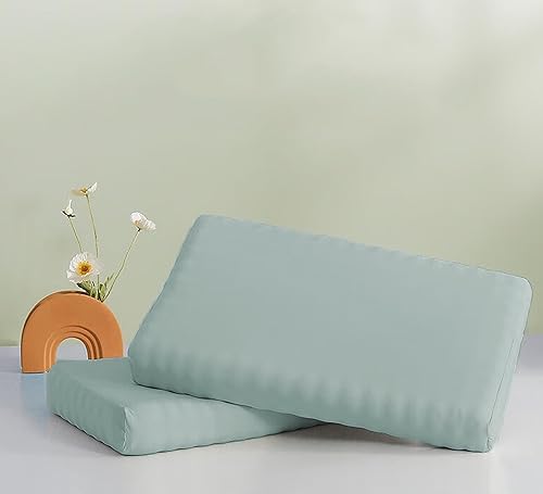 Miniatura 5 de OYS Almohada de látex para dormir, almohadas de burbujas de masaje para aliviar el dolor de cuello, almohada de cama lateral y boca abajo con funda