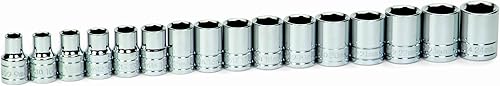 Williams 32943 Juego de llaves métricas de 6 puntos de 16 piezas de 12 pulgada