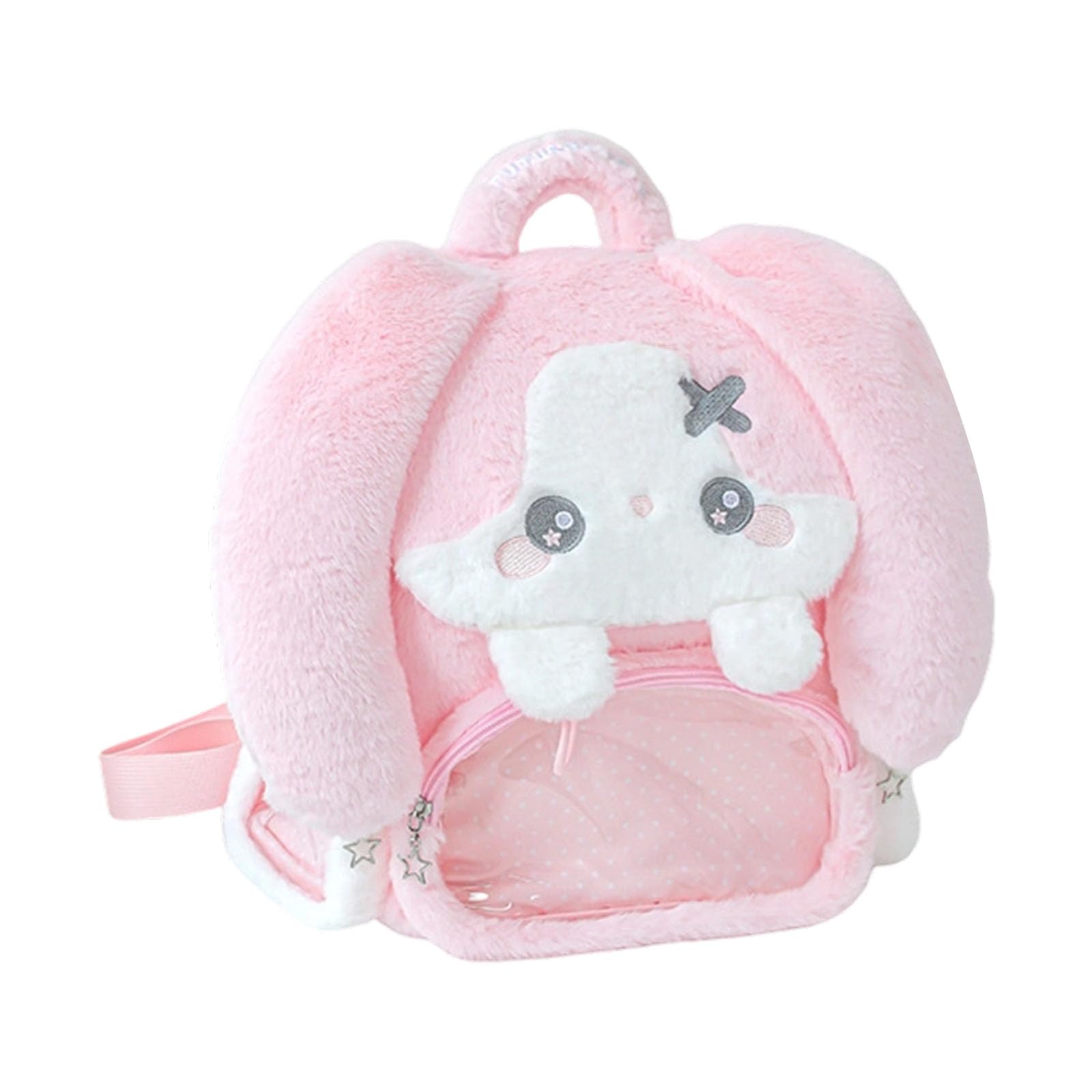 APGLSXY Personalize Display Plush Backpack Featuring PVC Pocket Drawstring Closure Three Compartments for University Student Backpack