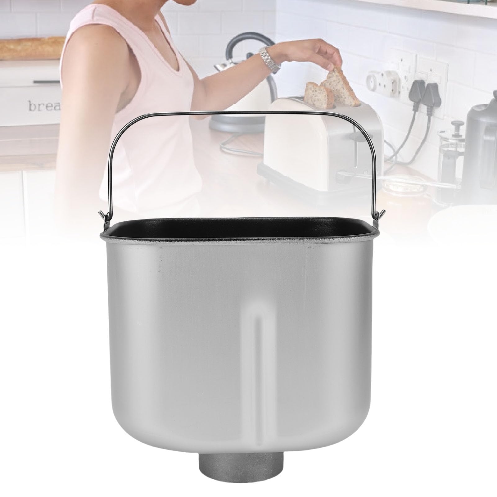 Fdit Secchio Miscelatore per Macchina del Pane per Morphy Richards Rivestimento Antiaderente per Un'efficiente Preparazione Dell'impasto 1 unità (Stile corto)