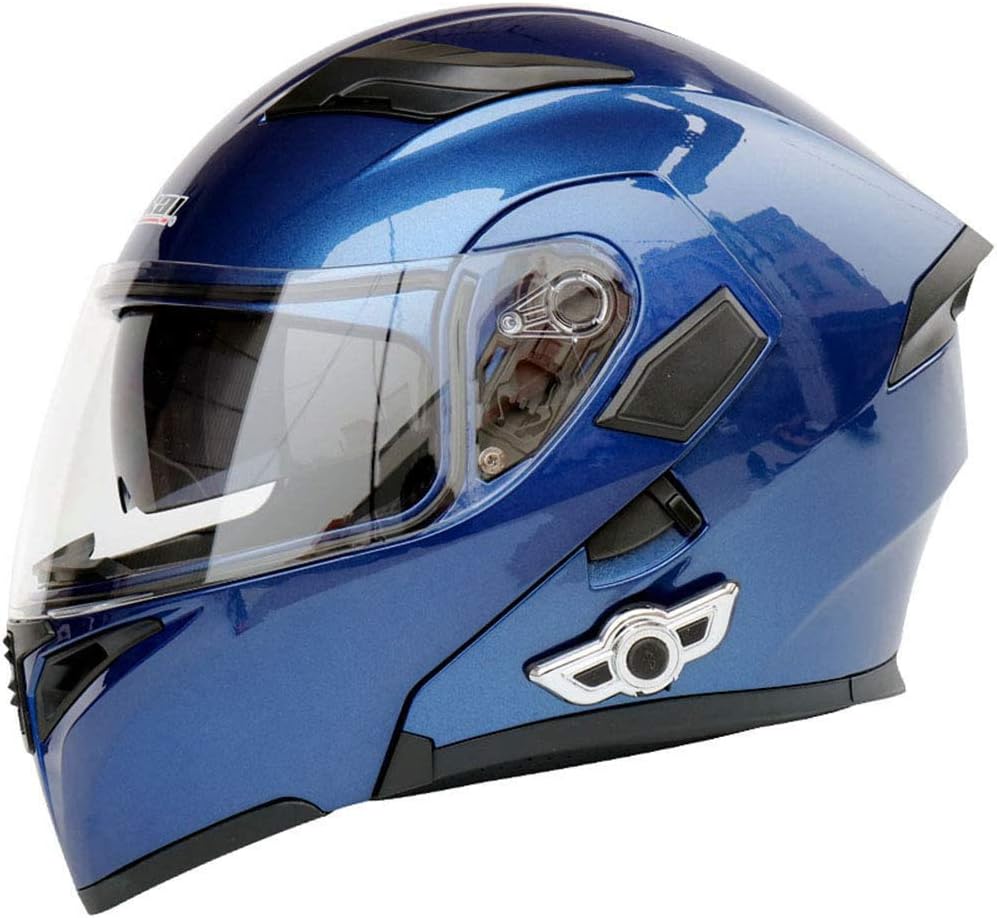 RJHY Motorcycle Bluetooth Helmet Multi-Function Flip Helmet D.O.T Certified Anti-Fog Double Mirror Automatic Answer Bluetooth Helmet