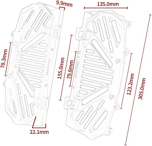 Miniatura 3 de Protector de radiador de motocicleta para 125 150 SX 250 350 450 SX-FXC-F 2016 125-500 XCXCFSXSXFXCWXCFWEXCEXC-FTPISix Days Negro
