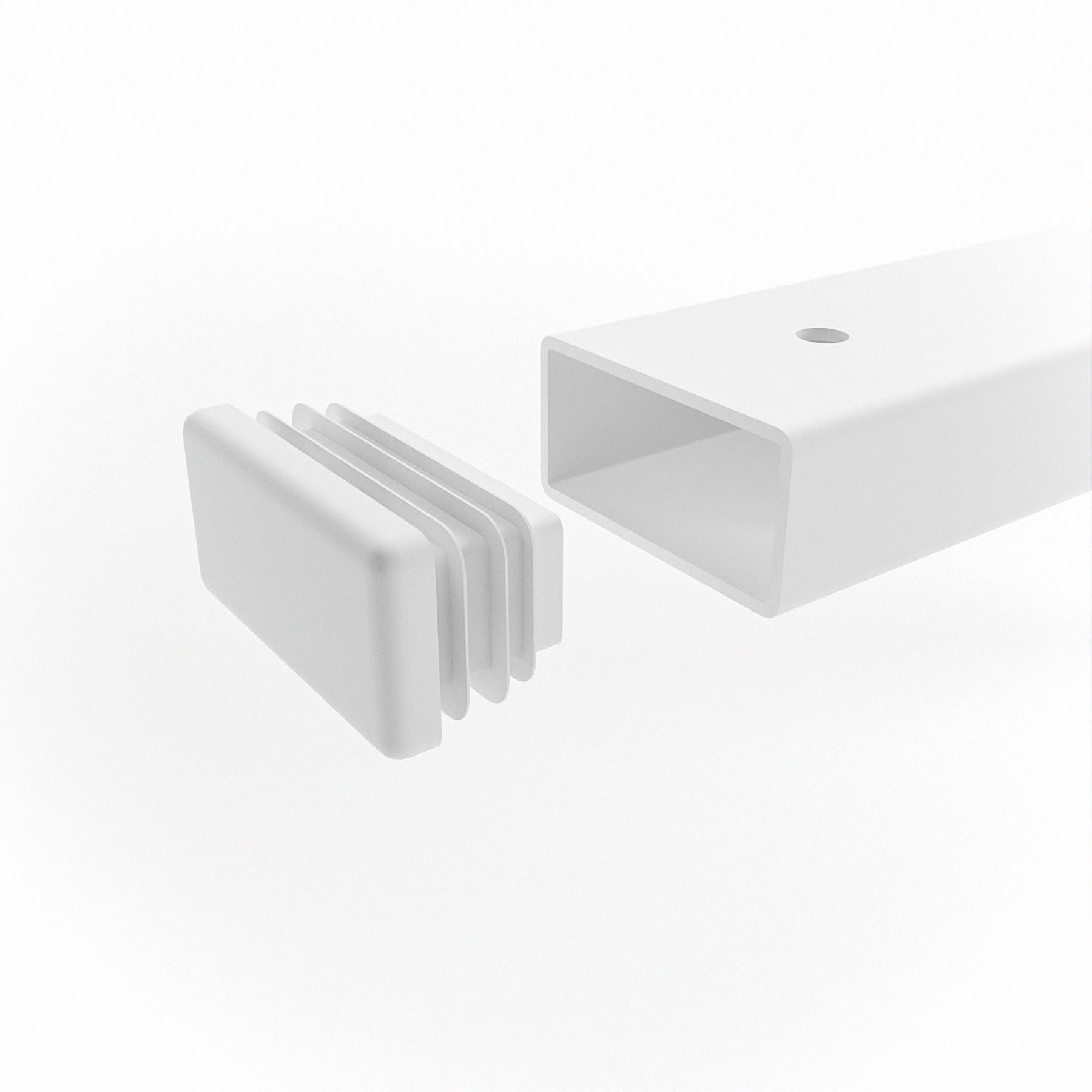 HEVVA Montura doble para lavabo 20/25/30/35/40/45 cm | LAHN | Montura de lavabo sobre encimera, soporte de carga pesada, consola de pared, placa de lavabo de montaje inferior | (Set de 2 - Blanco, 35