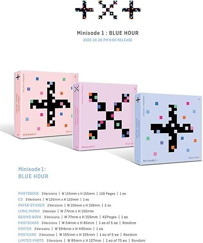 Miniatura 2 de TXT - minisode1 Álbum Blue Hour+Póster plegado+Juego de tarjetas fotográficas adicionales (VR ver.)