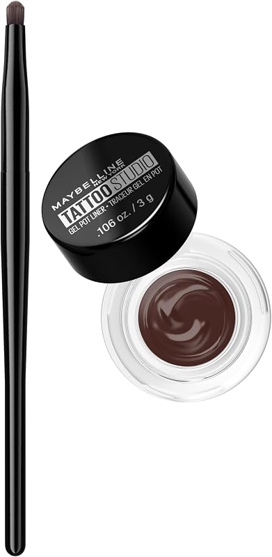 MAYBELLINE New York Eye Studio Delineador de ojos en gel Lasting Drama, resistente al agua, marrón 952, 0,106 oz (el embalaje puede variar)