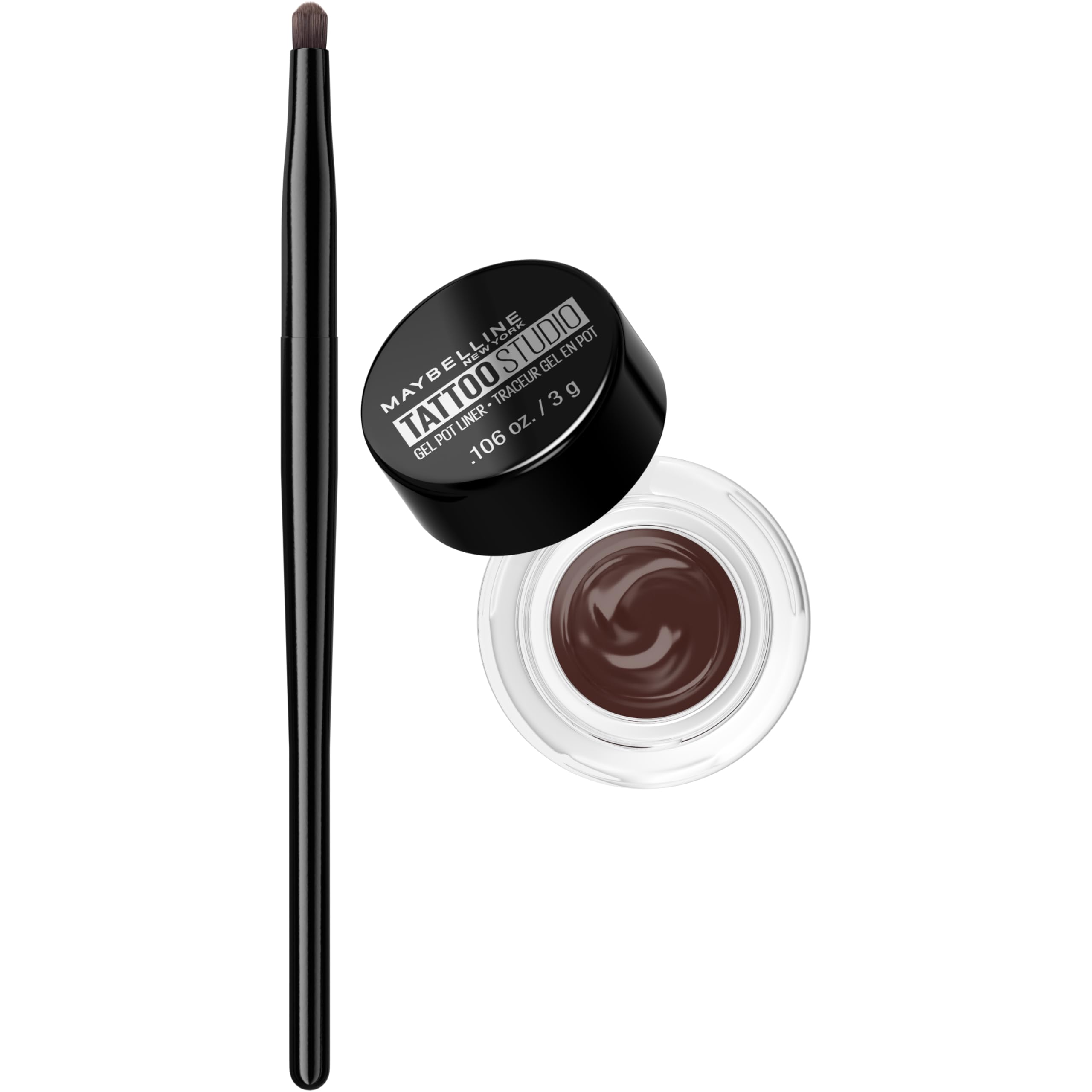 New York Eye Studio Lasting Drama Gel Eyeliner, Waterproof, Brown 952, 0.106 oz - packaging may vary