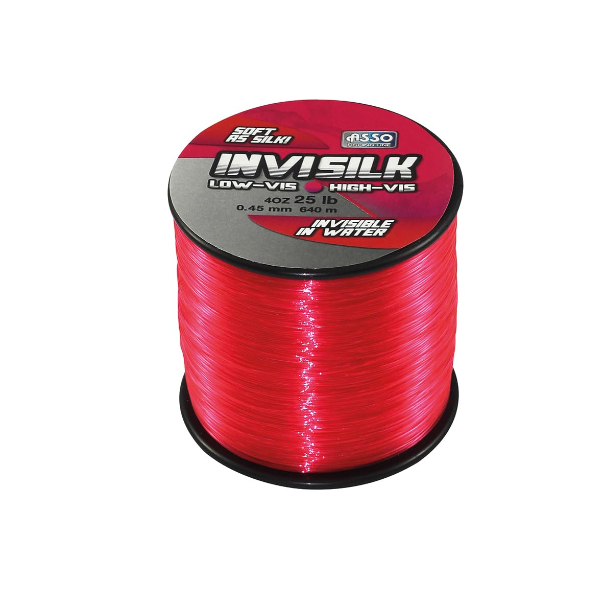 Asso Invisilk 4oz (Fluoro Red, 15, Pounds)