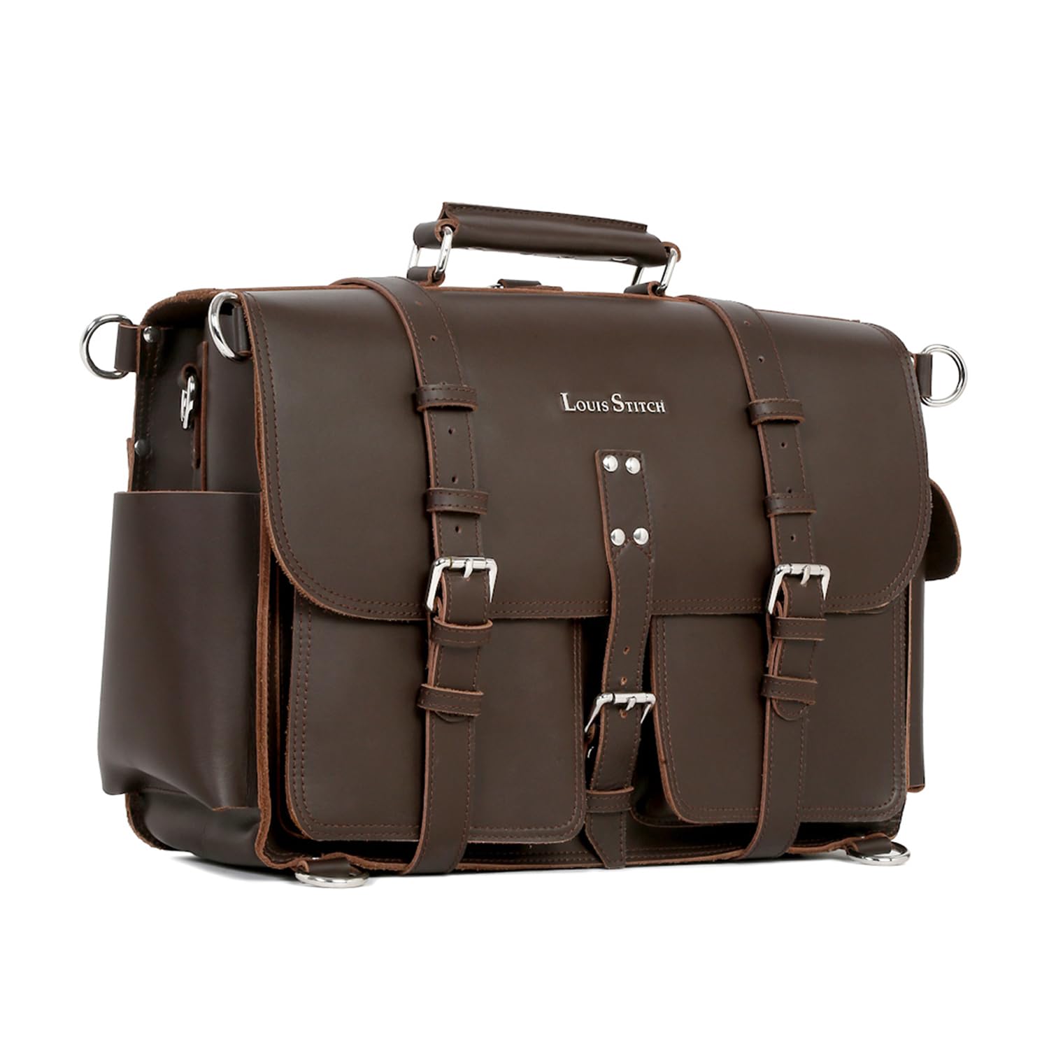LOUIS STITCH Mens Brown Italian Leather Laptop Bag Multifunctional Executive Briefcase with Shoulder Strap Work Formal Office Travel Business (LB-TBB-BB) (B0CGM5VP6Z) Amazon Price History, Amazon Price Tracker