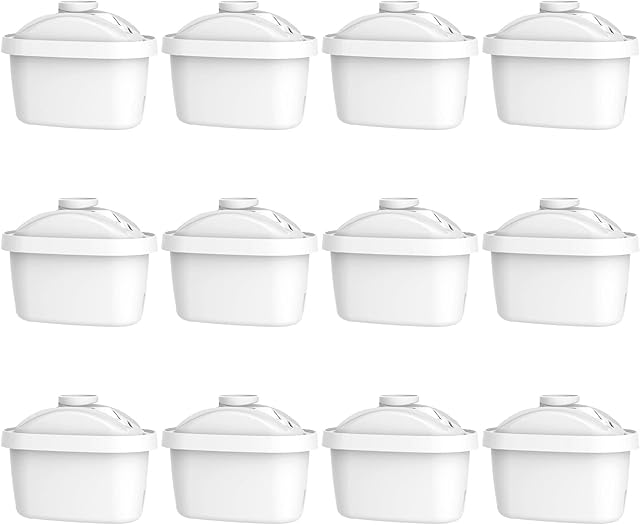 Maxblue NSF Certified Water Filters, Replacement for Brita® Maxtra+, Brita® Style, Brita® Fun, Merella Cool, Mavea Elemaris XL and Brita® Flow Water Tank (12)