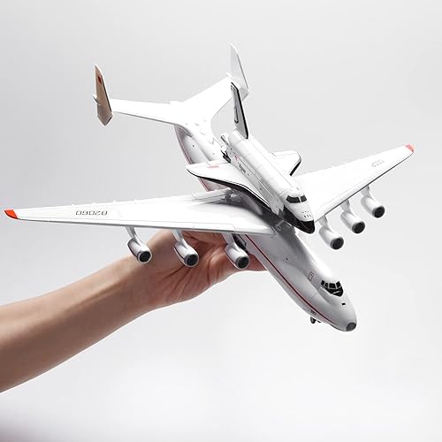 Miniatura 5 de ARCADORA Escala 1200 An-225 ANTONOV que lleva con espacialeshuttle BURAN Resina Aviones Modelo Diecast para Colección