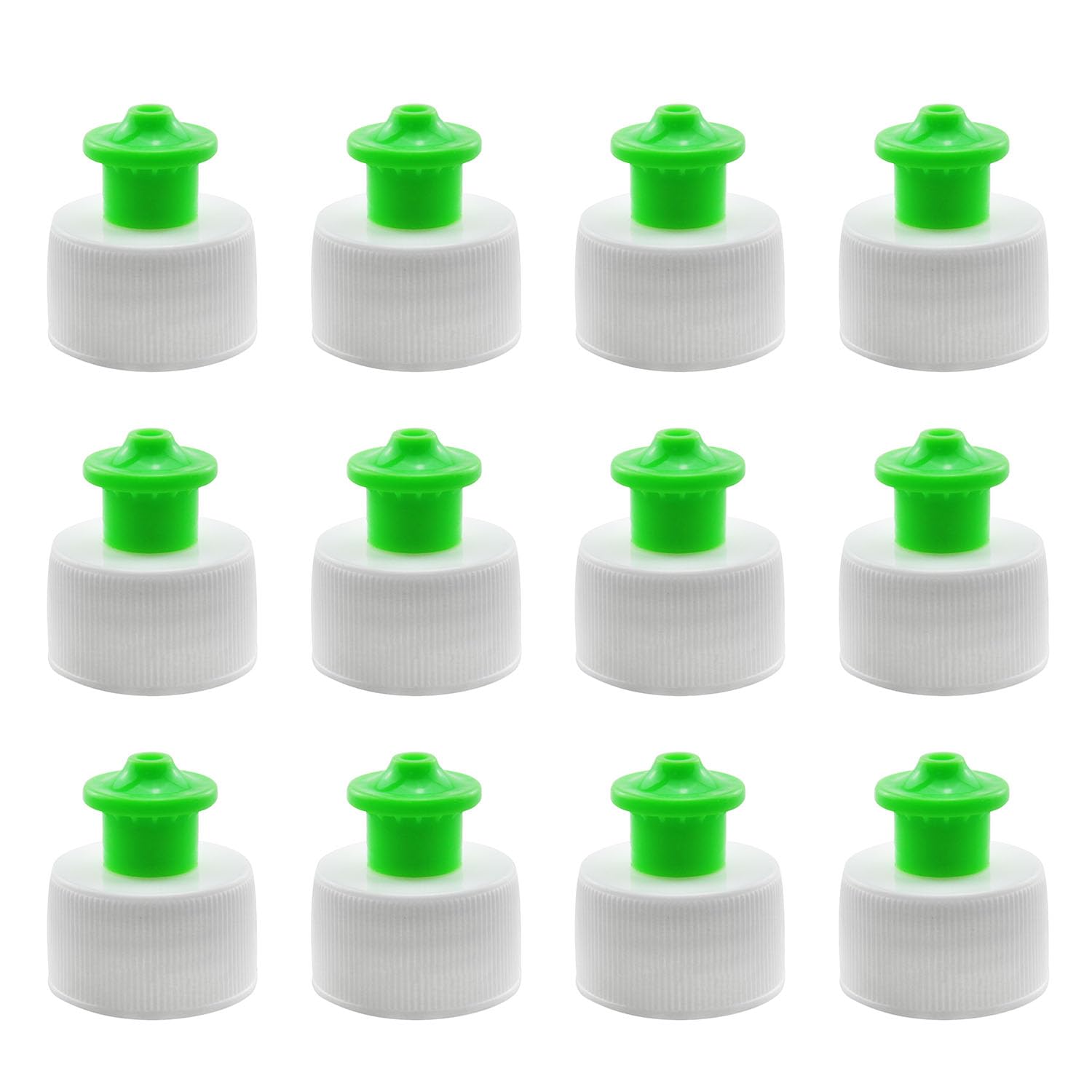 JCBIZ 12pcs 410/28 Points Plastic PP Pull-Off Cap Push-Pull Cap for Water Bottle Hand Wash Cleanser Stretch Flip Cap