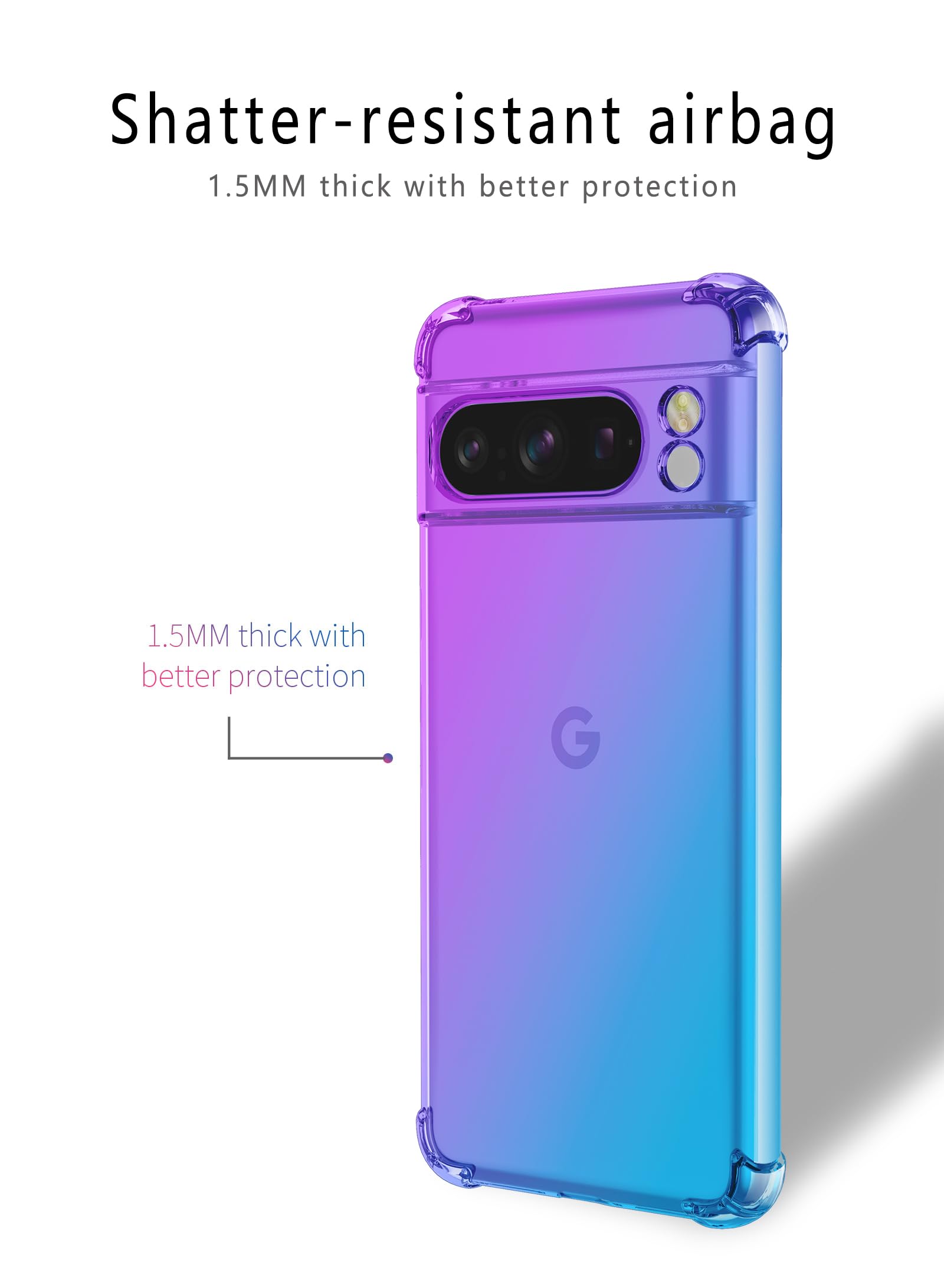 Custodia Trasparente Per Google Pixel 8 Pro Con Stampa Floreale Colorata - Morbida TPU Anti-ingiallimento - 2