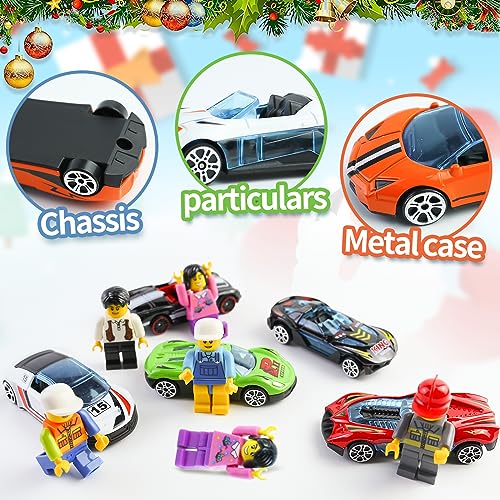 Advent Calendar 2026,Cars 24 Days Christmas Countdown Toys Set, 8 Holiday-Themed Cars And Accessories with Playmat, Gift & Toys for Kids 3 Years Old & Older - image 4