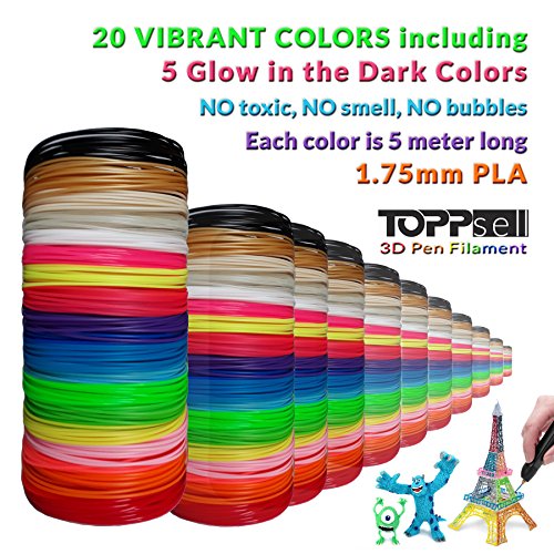 Filamentos PLA Toppsell para impresoras 3D 1.75 mm 20 colores - Fernando Cortés