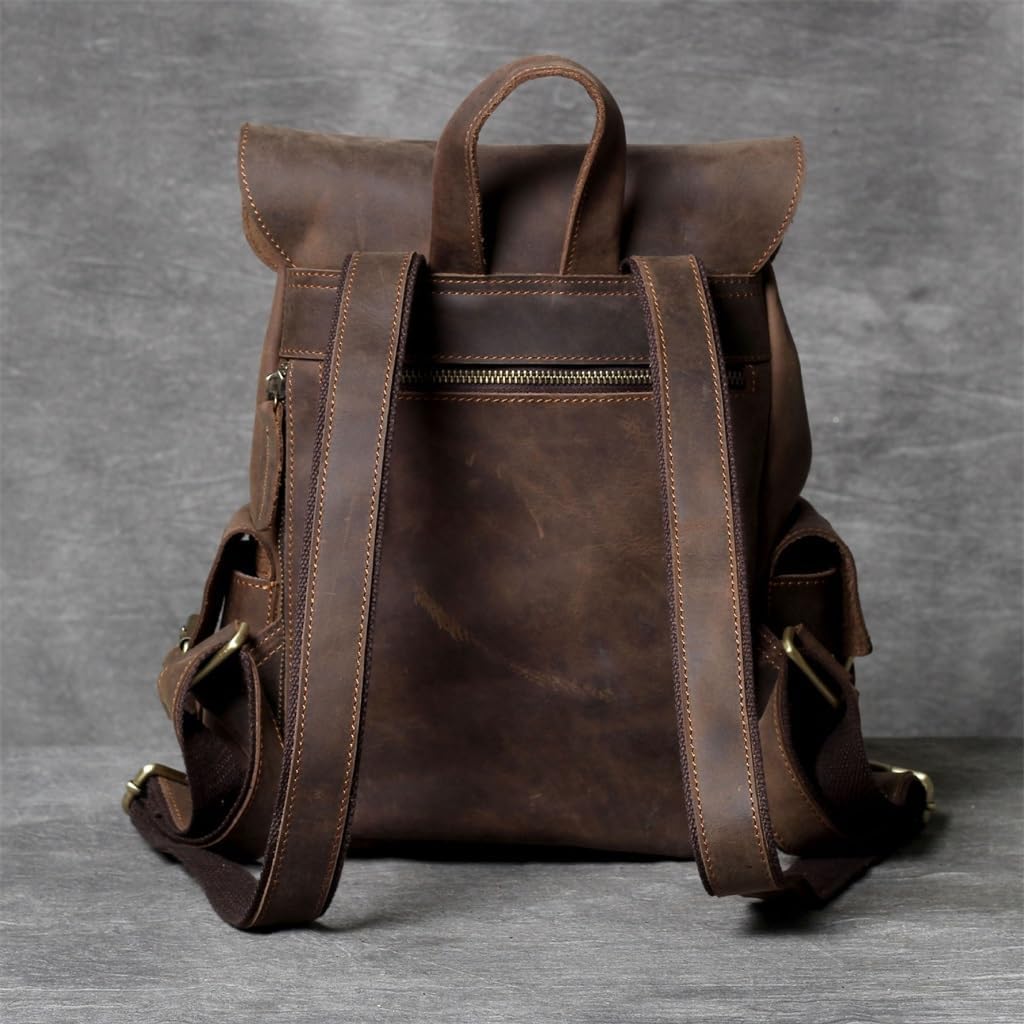 Vintage Shoulder Bag Men's Small Backpack Handmade Outdoor