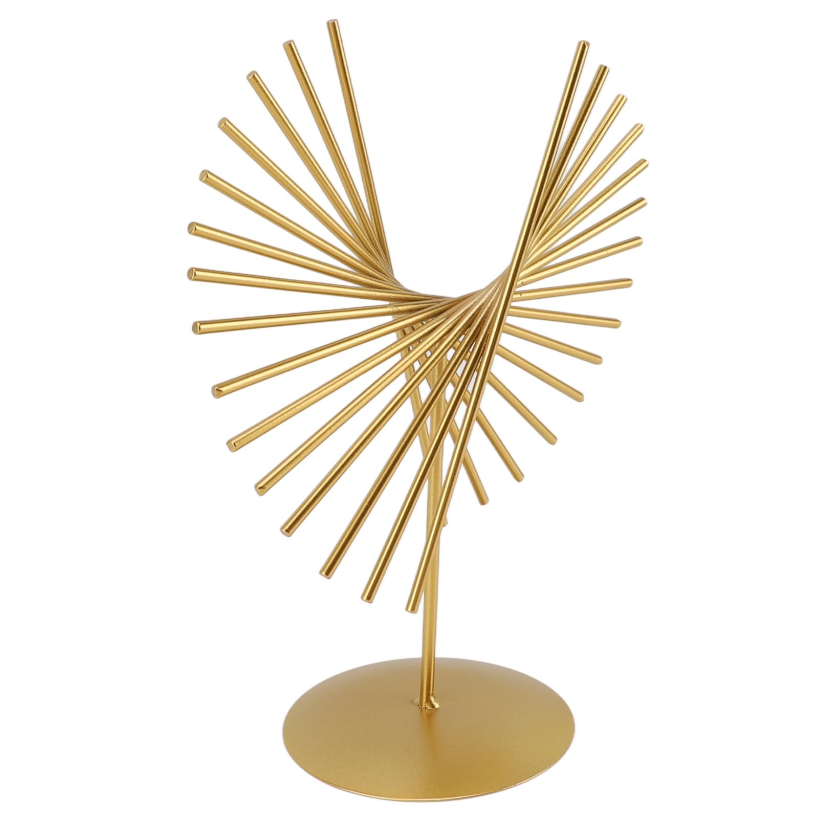 Escultura de Adorno Abstracto de Metal, Decoración de Líneas Geométricas para la Sala de Estar del Hogar, 9,06x7,09 Pulgadas