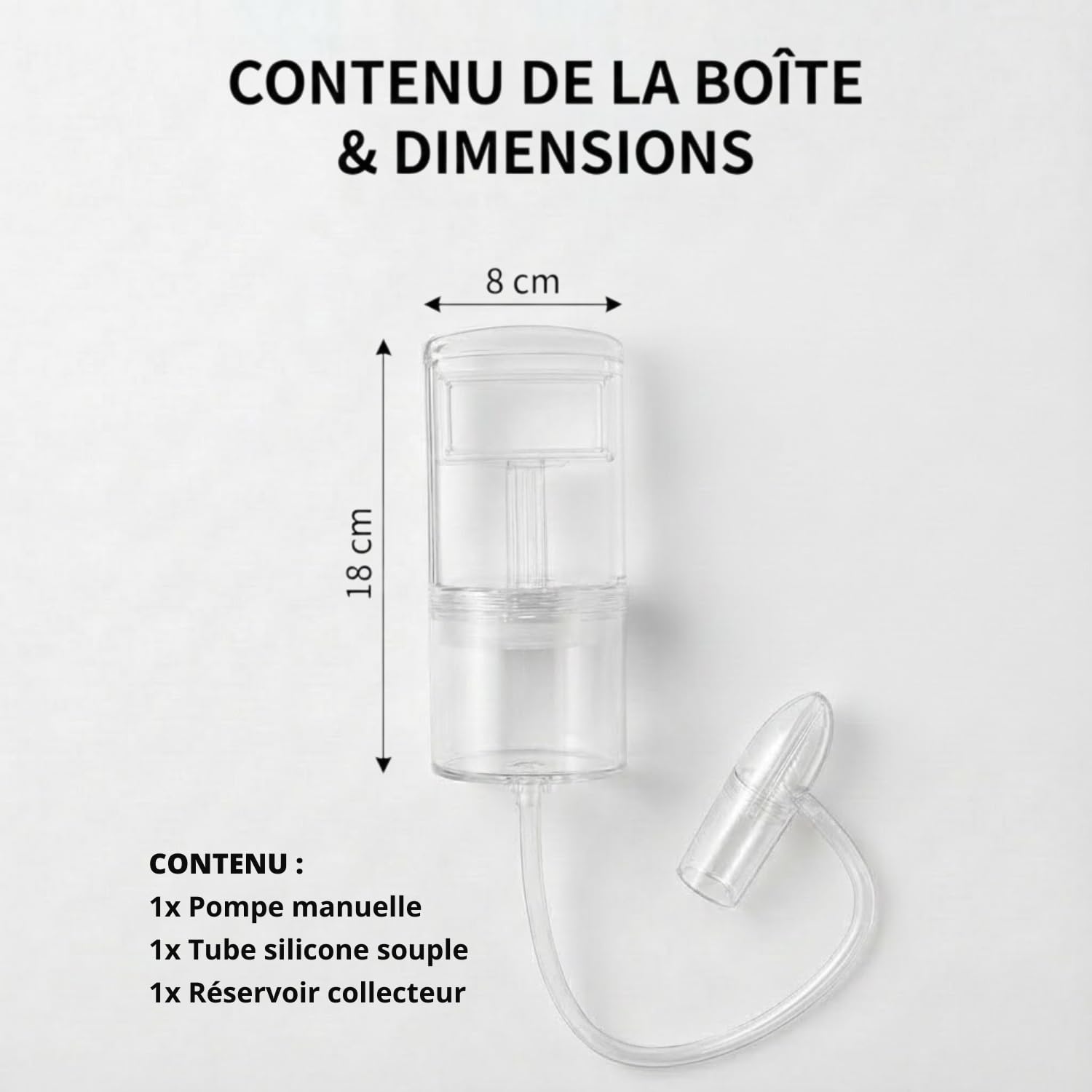 Mouche Nez Bébé à Pompe – Aspirateur Nasal Manuel, Suction Réglable, Anti-Reflux, Embout Doux, Collecteur Transparent, Hygiénique et Silencieux – Dégage le Nez en Douceur