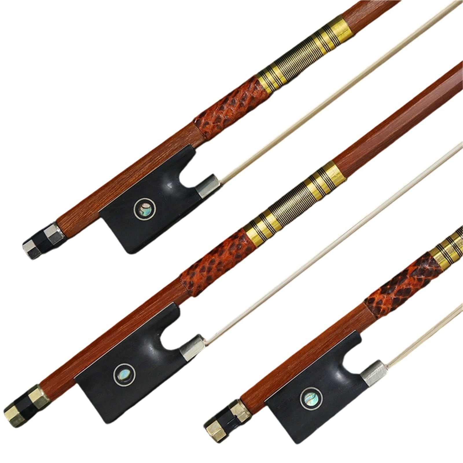 Arcos De Violín Profesionales Arco De Violín Crin Natural Sándalo Graduado Alto Rendimiento(1-4 Size)