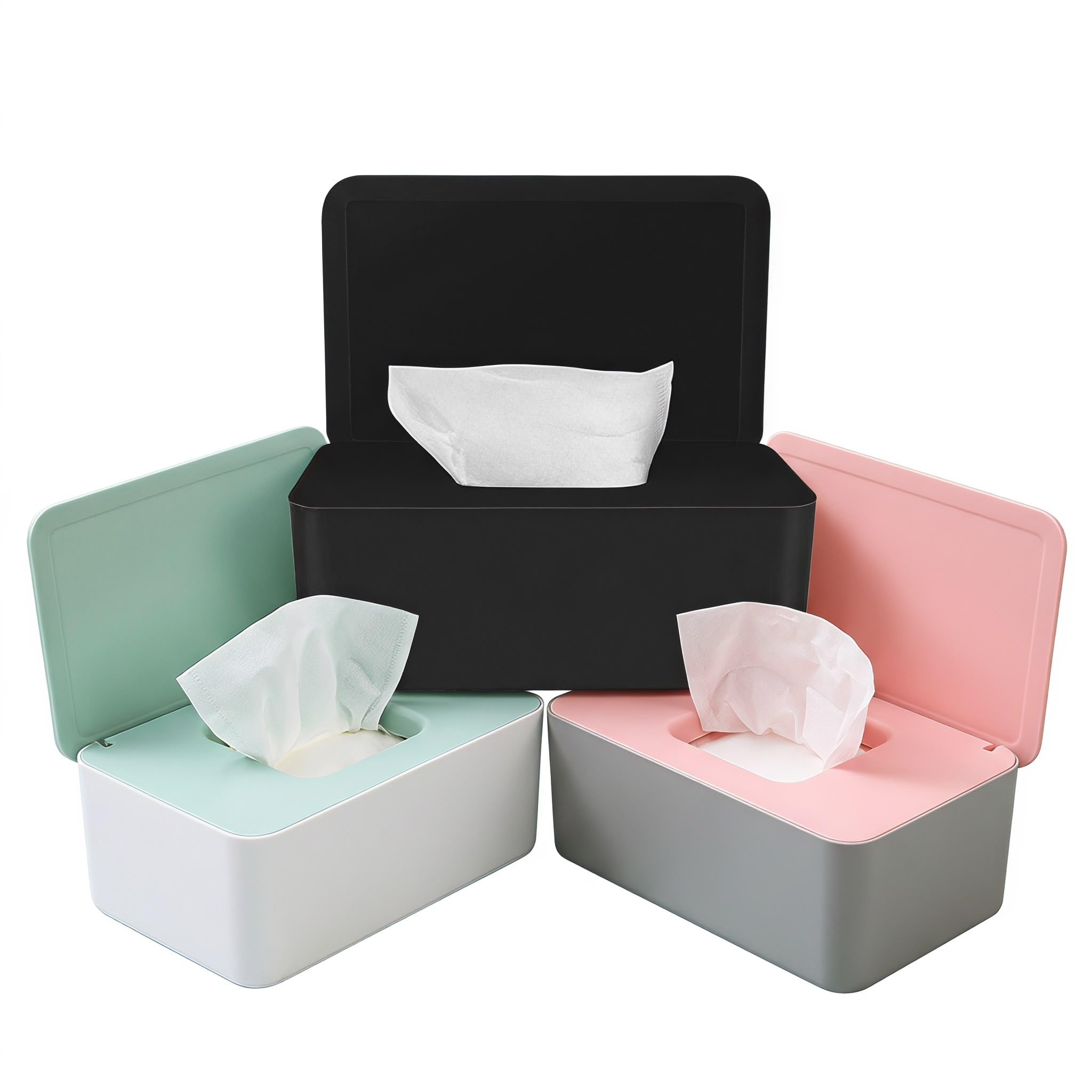Triple Seal Wet Wipes Dispenser Box with Lid for Moisture Barrier