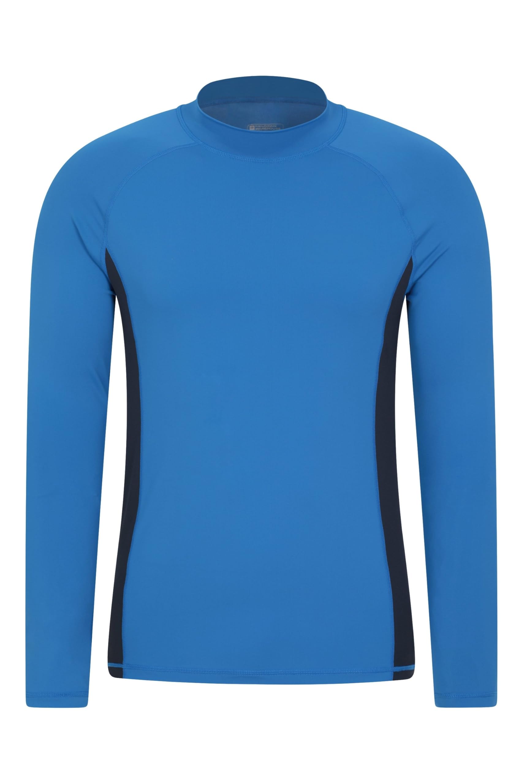 Mountain Warehouse Men's Bright Blue Long Sleeves Rash Vest - Quick Drying Rash Guard, Prevents Chafing, Upf50+ Sun Protection With Flat Seams - Spring Summer, Swimming & Surfing Xl