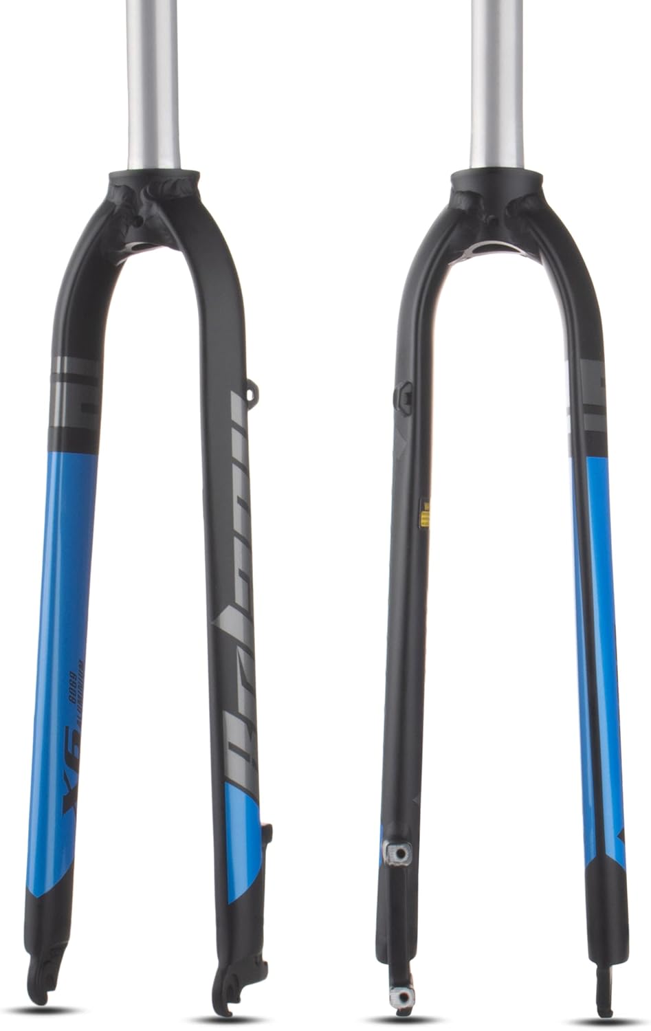 BOLANY Bike Rigid Suspension Forks 1-1/8" Threadless Straight Steerer Universal 26/27.5/29" Disc Brake 9mm QR MTB Front Forks Aluminum Alloy Super-Light Bike Forks