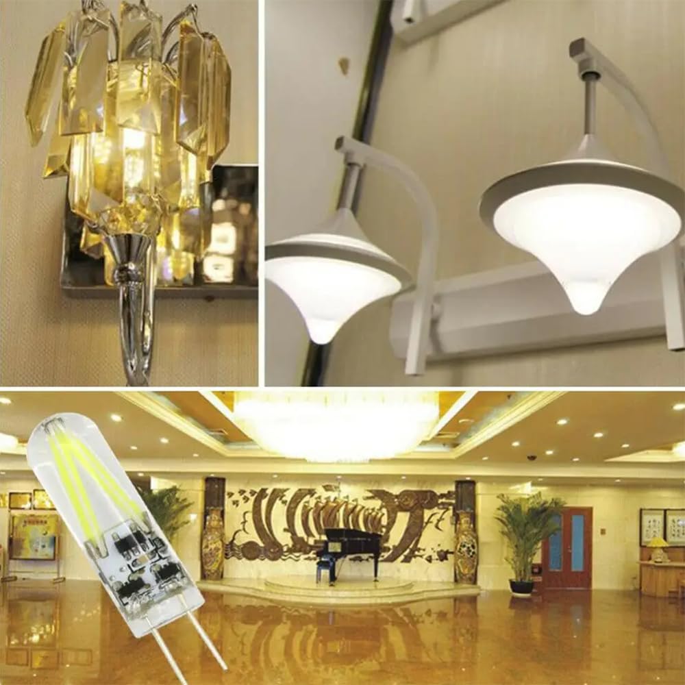 16 Stück G4 COB LED 1.5W Glühbirne Halogen Lampe Klarglas Kronleuchter Spotlight Warm Weiß Kalt Weiß Raumdekoration,Warm white