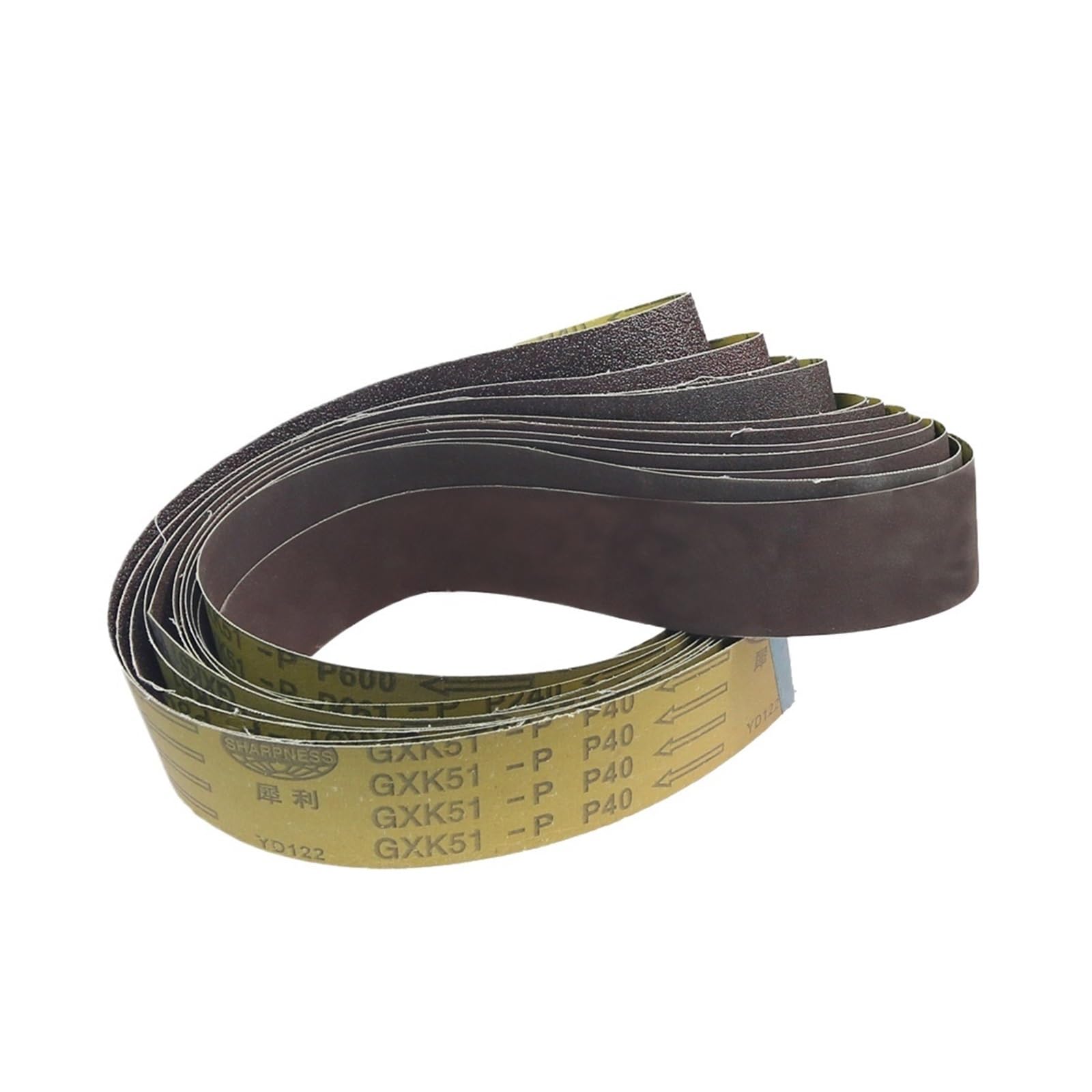 Nastri abrasivi 1220x50mm Ceramica Zirconia Ossido di alluminio Metallo Legno(AO P40 x12pcs)