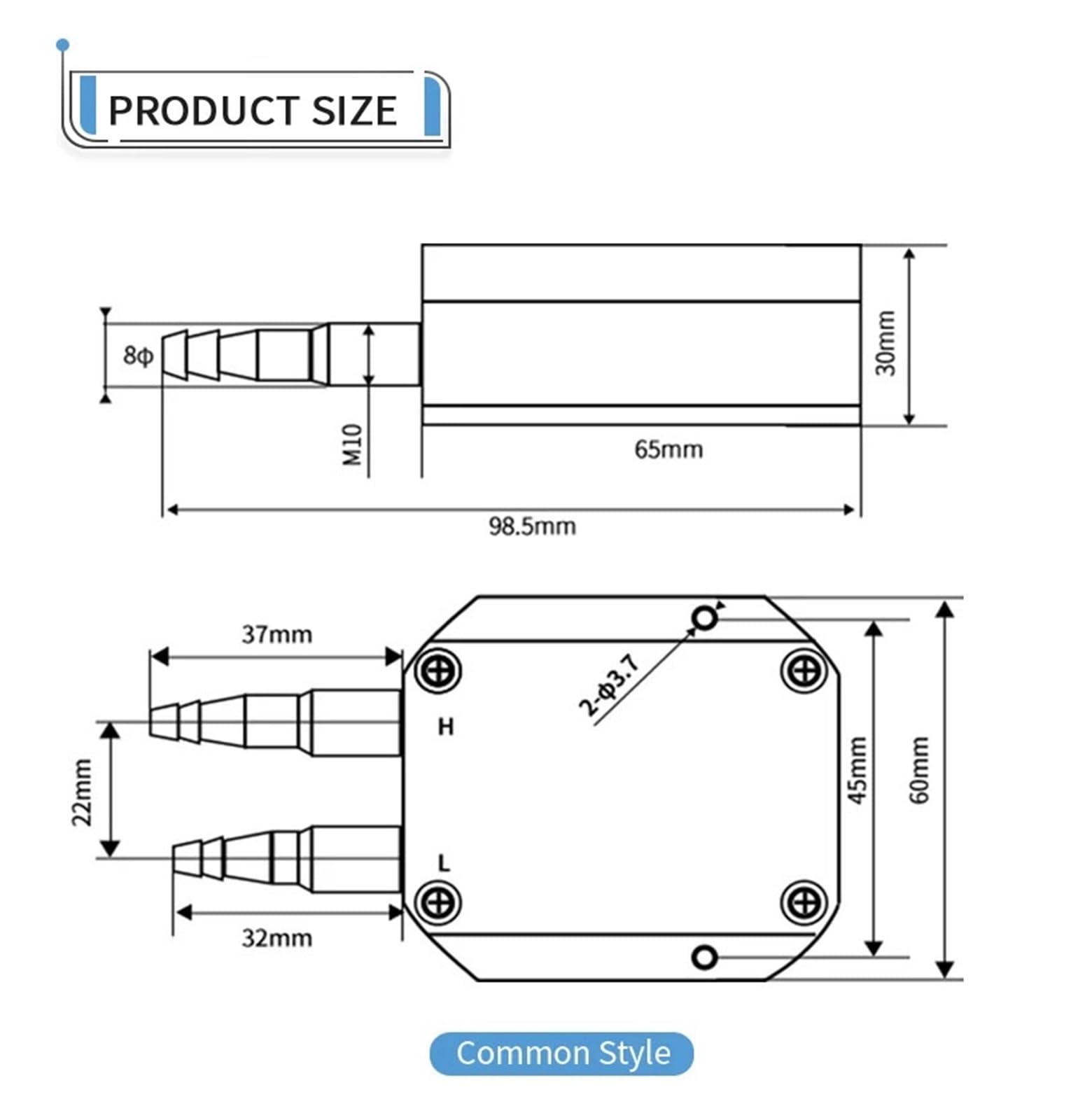 Transmisor de presión diferencial, sensor de presión de aire RS485 de 1-5 V