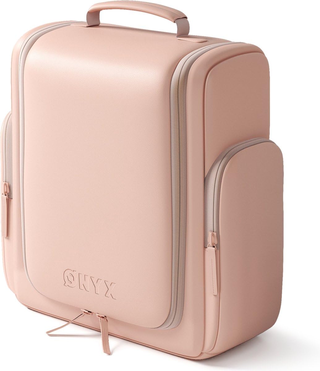 ONYX Neceser – Neceser de maquillaje – Organizador de cosméticos – Con compartimentos interiores – Neceser de belleza y espejo de maquillaje – Bolsa de lavado colgante con gancho – para hombre y mujer