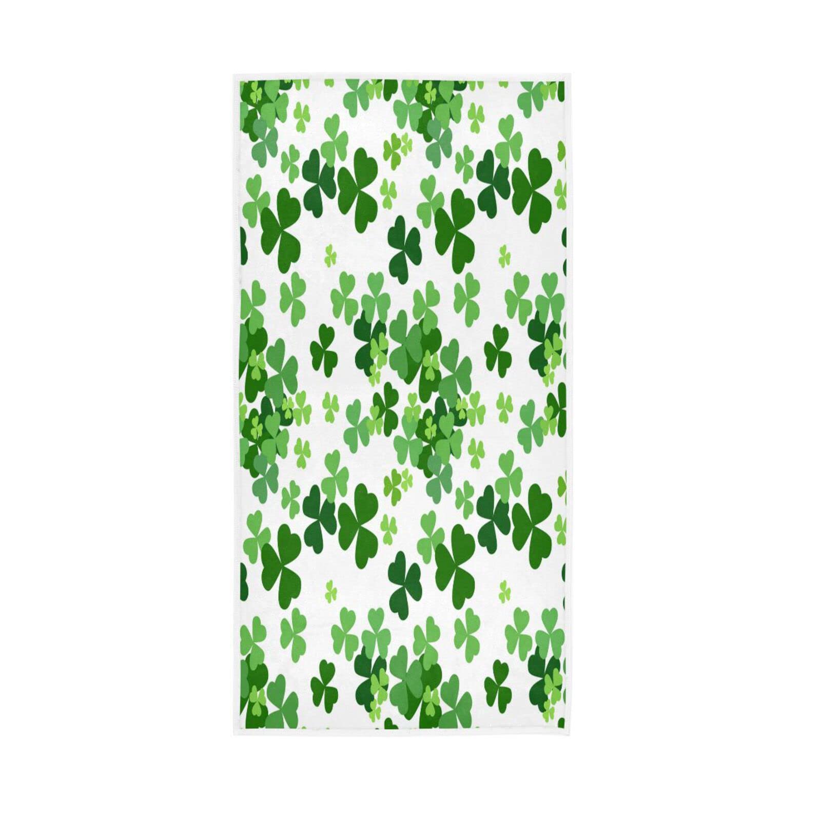 HUYGD St Patricks Facial Towels, 15 x 30 Inches Decorative Bathroom Towel Spa Towels for Bathroom, Hand Drying Towel