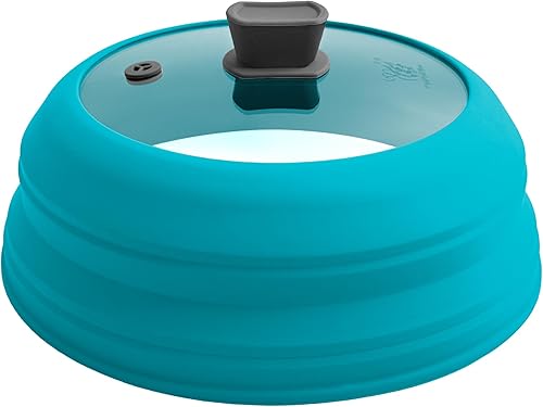 Cubierta de salpicaduras de microondas para alimentos, cubierta plegable de vidrio para microondas, protector de salpicaduras de silicona, apto para