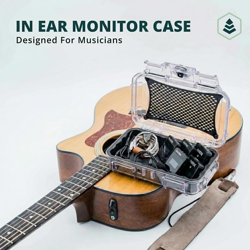 Evergreen Custodia protettiva per monitor IEM, impermeabile, prodotta negli Stati Uniti, adatta per KZ ZS10/ZS10 Pro/ZSN/ZST/AS10/AS16/Sure SE215-CL/SE201-K (56 nero)