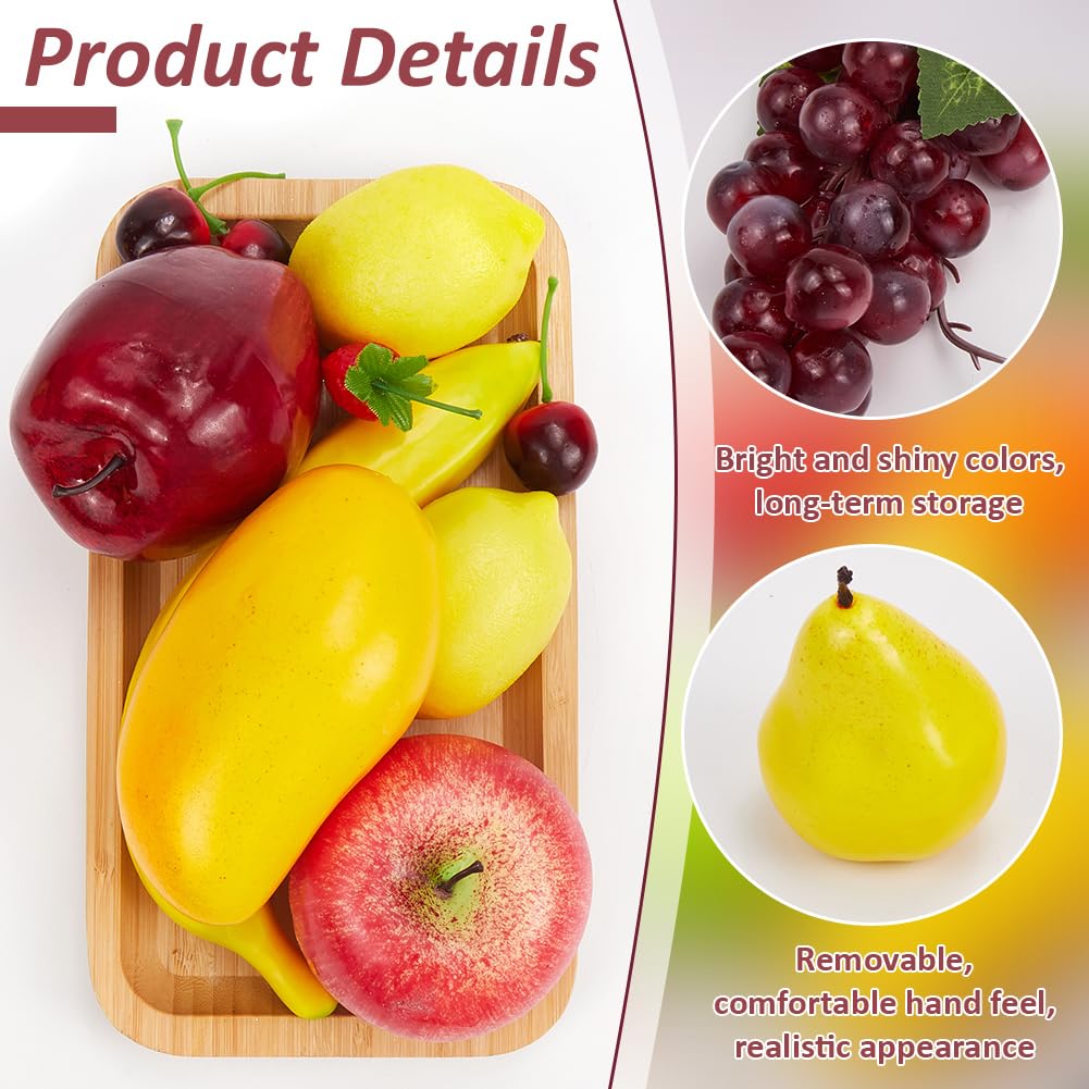 Amazon.com: CREATCABIN 19Pcs Fake Fruits Realistic Artificial