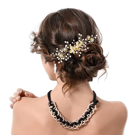 ✨ Glam Prom Hairstyles with Gold Flower Hair Accessories ✨
