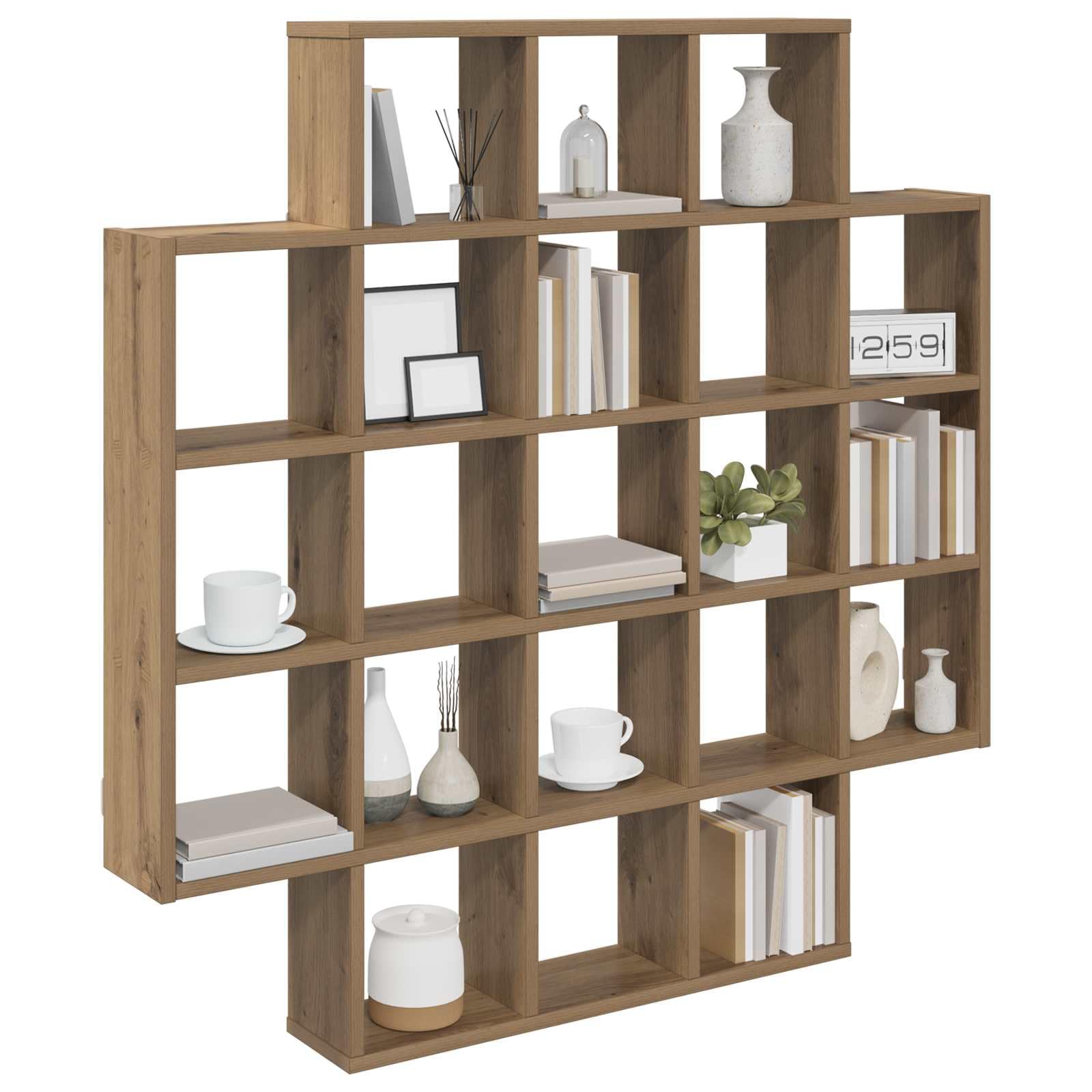 SYDE Mensola da parete in rovere artigianale, 100 x 13 x 100 cm