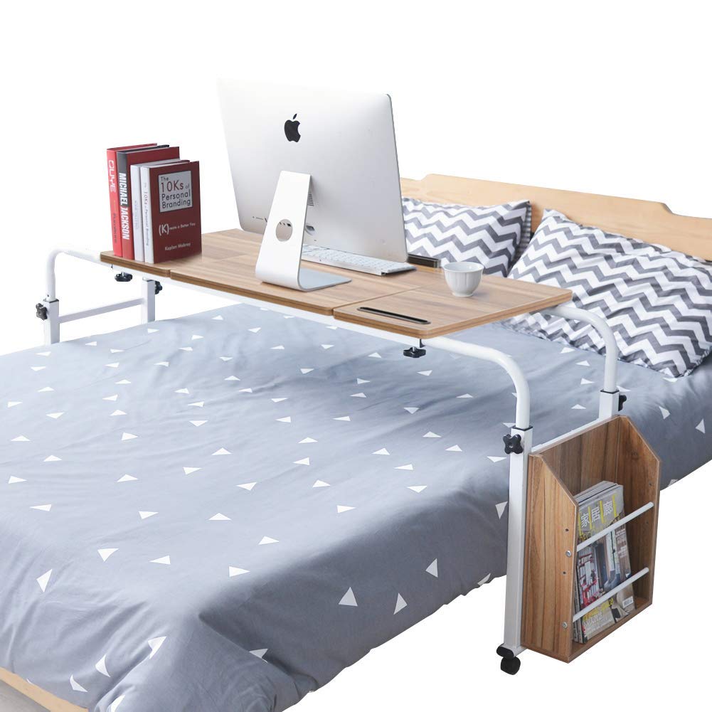 Buy Zoternen Overbed Table with Wheels, Height Adjustable Overbed Desk Over Bed Desk Laptop Cart