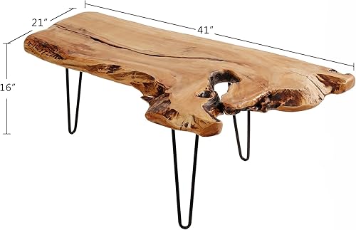 Miniatura 2 de WELLAND Live Edge - Mesa de centro de madera de cedro natural