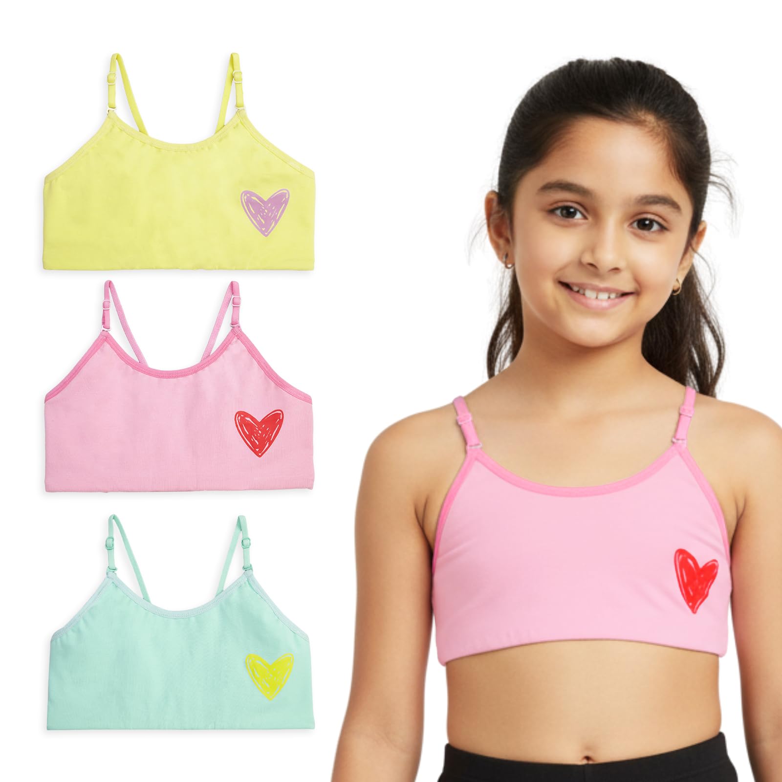 Cotton Training Bra for Pre-Teen Girls | Ages 8-16 Years | Non-Padded | Full Coverage | Breathable | Best First Bra